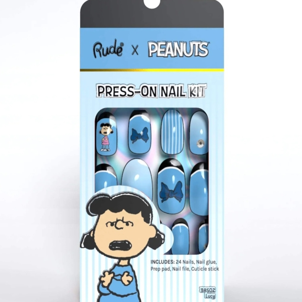 Peanuts Blue Press-On Nail Kit